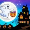 Illustration Halloween Ghost Paint By Numbers