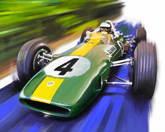 Jim Clark F1 Paint By Numbers Numeral Paint Kit