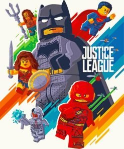 Justice League Lego paint by numbers