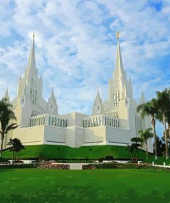Lds San Diego California Temple Paint By Numbers