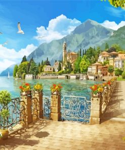 Lake Como Italy Landscape Paint By Numbers
