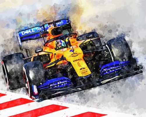 Lando Norris F1 Car Paint By Number