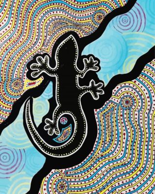 Lizard Aboriginal Art Paint By Number