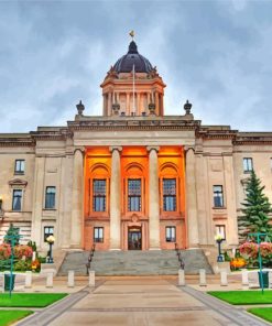 Manitoba Legislative Building Winnipeg paint by numbers