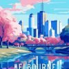 Melbourne Australia Poster Paint By Number