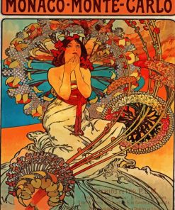 Monaco Monte Carlo Alphonse Mucha Paint By Numbers