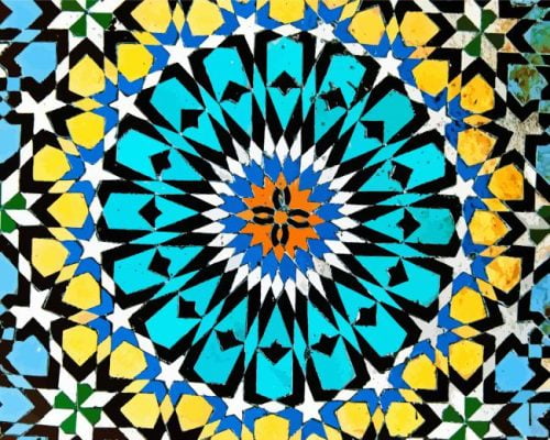 Moroccan Mosaic Paint By Numbers - Numeral Paint Kit