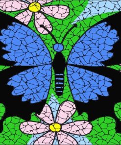 Mosaic Butterfly paint by number