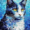 Mosaic Cat paint by number