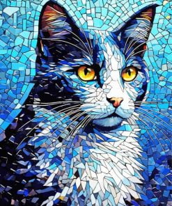 Mosaic Cat paint by number