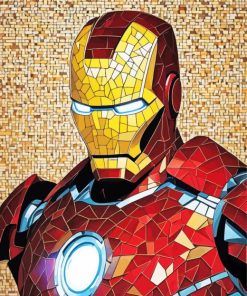 Mosaic Iron Man paint by number