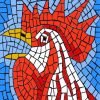 Mosaic Rooster paint by number