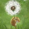 Mouse And Dandelion Art Paint By Number