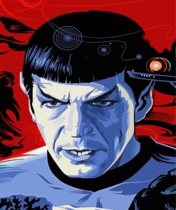 Mr Spock Star Trek Illustration Paint By Number