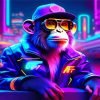 Neon Chimpanzee Paint By Number