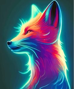 Neon Fox Paint By Number