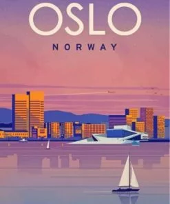 Norway Oslo Poster Paint By Numbers