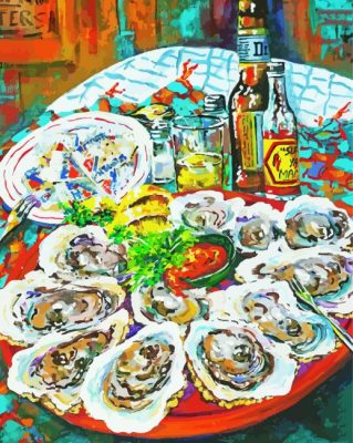 Oyster Meal paint By Numbers