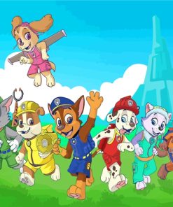 Paw Patrol Dogs Animation Paint By Number