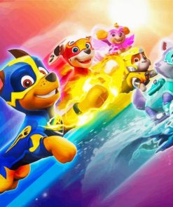 Paw Patrol Mighty Pups Paint By Number