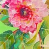 Pink Dahlia Flower Art Paint By Number