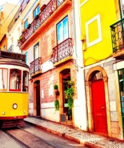 Portugal Lisboa Tram Paint By Numbers
