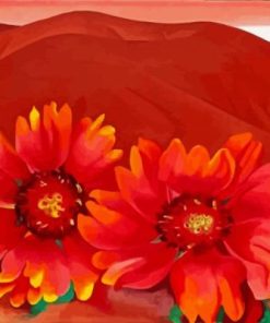 Red Hills With Flowers Georgia Paint By Numbers