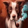 Border Collie Smoking Paint By Number