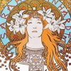 Sarah Bernhardt Alphonse Mucha paint By Numbers