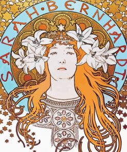 Sarah Bernhardt Alphonse Mucha paint By Numbers