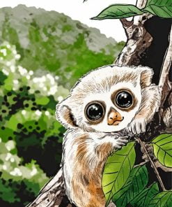 Slow Lorisidae Animal Paint By Number
