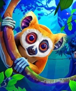 Cute Slow Loris Paint By Number