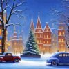 Snow Vintage christmas evening paint by numbers