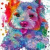 Splatter Colorful Westie Paint By Number