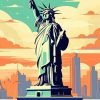 Statue of liberty poster paint by numbers