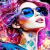 Stylish Tattooed Girl paint by numbers
