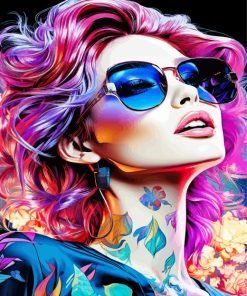 Stylish Tattooed Girl paint by numbers