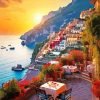 Sunset Amalfi Coast Paint By Numbers