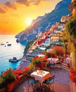Sunset Amalfi Coast Paint By Numbers