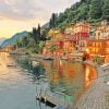Sunset Lake Como Paint By Numbers