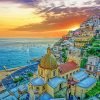 Sunset Over Amalfi Coast Paint By Numbers