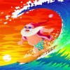 Surfing Santa Paint By Number