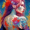 Tattoo Girl paint by numbers