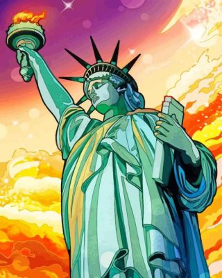 US NYC Statue of liberty paint by numbers
