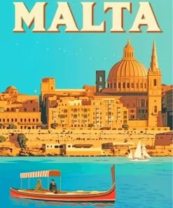 Valleta Malta Poster Paint By Number