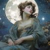 Victorian Girl and Moon Paint By Number
