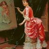 Victorian Painter Girl Paint By Number