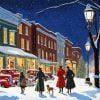 Vintage christmas evening celebration paint by number