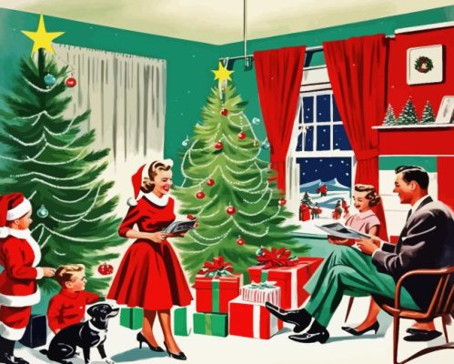 Vintage Christmas Evening Paint By Numbers