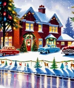 Vintage Christmas Paint By Numbers
